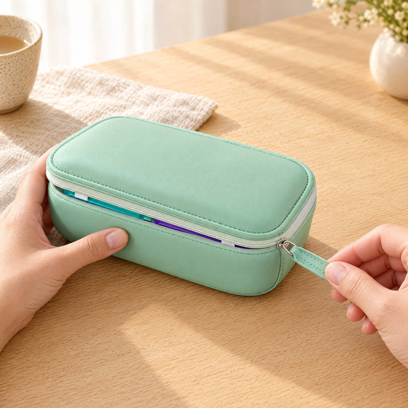 Zipping the Daypouch case closed